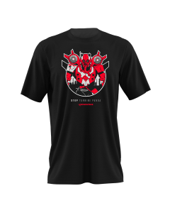 CAMISETA MASCULINA STOP TURBINE PANDA - CROWDSTRIKE - PRETA