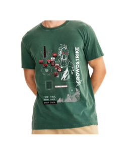 CAMISETA ESTONADA MASCULINA STOP PUNK SPIDER - VERDE