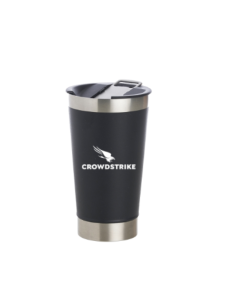 COPO TÉRMICO INOX 500ML COM TAMPA E ABRIDOR - CROWDSTRIKE - PRETA