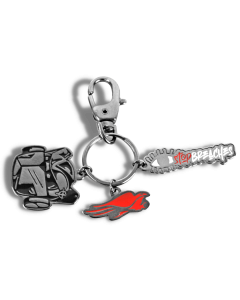 CHAVEIRO METAL COM BERLOQUES - CROWDSTRIKE - PRATA