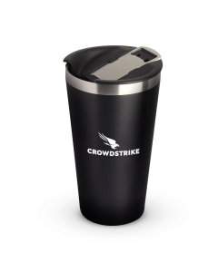 COPO TÉRMICO INOX 500ML COM TAMPA E ABRIDOR - CROWDSTRIKE - PRETA