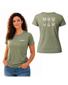 CAMISETA FEMININA ADVERSARIOS - CROWDSTRIKE VERDE ESTONADA 