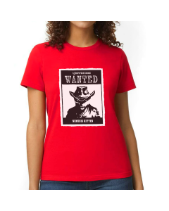 CAMISETA FEMININA WANTED CROWDSTRIKE - VERMELHO 
