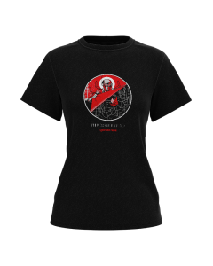 CAMISETA FEMININA STOP CARBON SPIDER - CROWDSTRIKE - PRETA