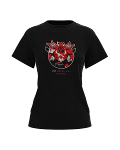 CAMISETA FEMININA STOP TURBINE PANDA - CROWDSTRIKE - PRETA