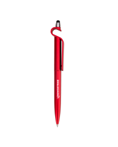 CANETA PLÁSTICA TOUCH COM SUPORTE - CROWDSTRIKE - VERMELHO