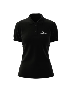 CAMISA POLO PIQUET FEMININA - CROWDSTRIKE - PRETA