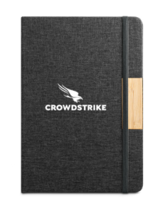 CADERNO A5 EM TECIDO POLIÉSTER 100% RECICLADO - CROWDSTRIKE 