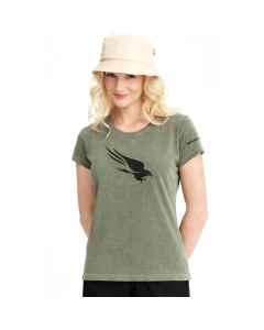 CAMISETA BABY LOOK ESTONADA FEMININA PREMIUM FALCOM - VERDE -Confecção - P