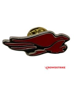 PIN EM METAL RECORTADO - CROWDSTRIKE - AGUIA - VERMELHO